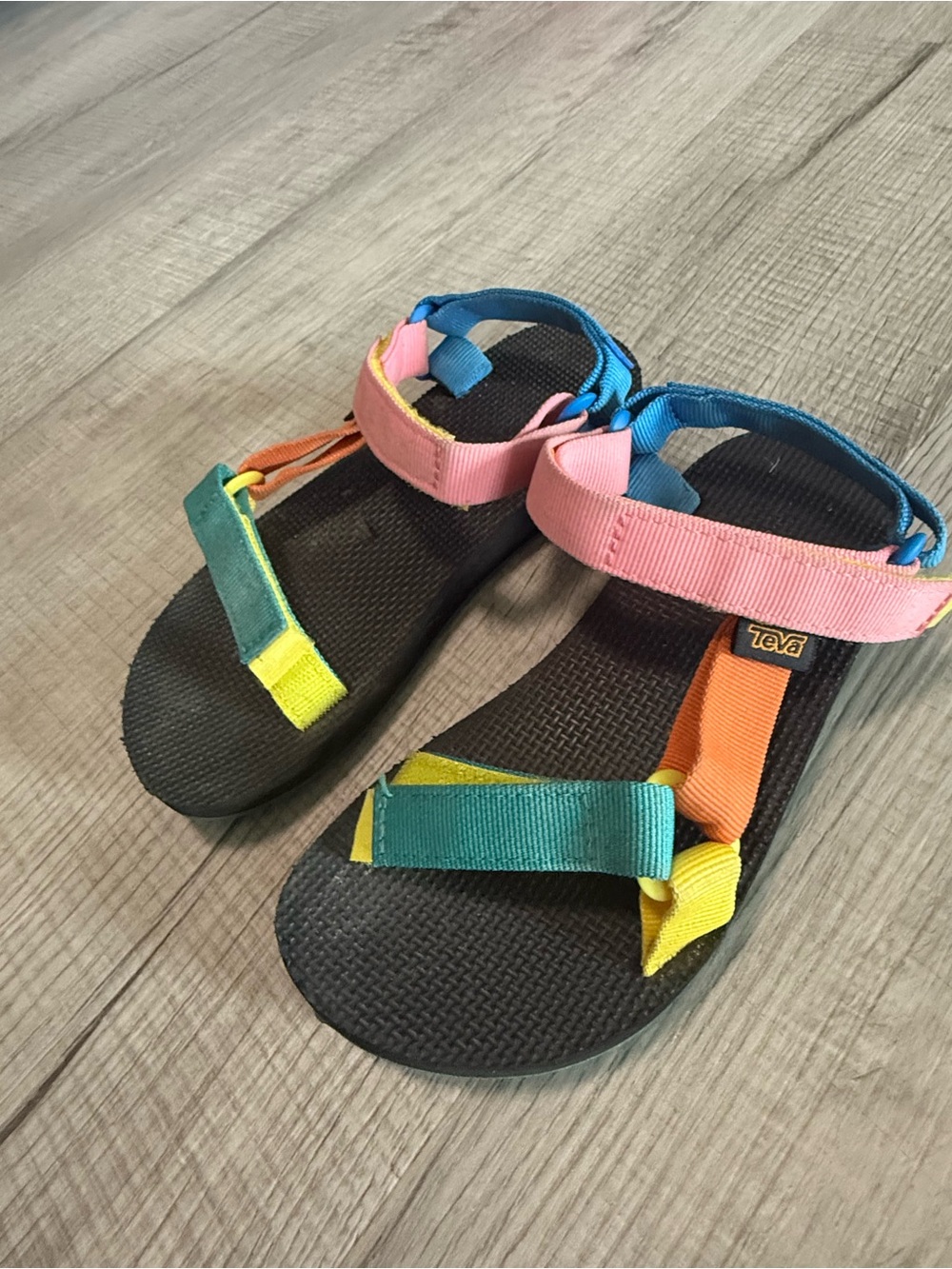 Teva Kids Pink Velcro Sandals- waterproof